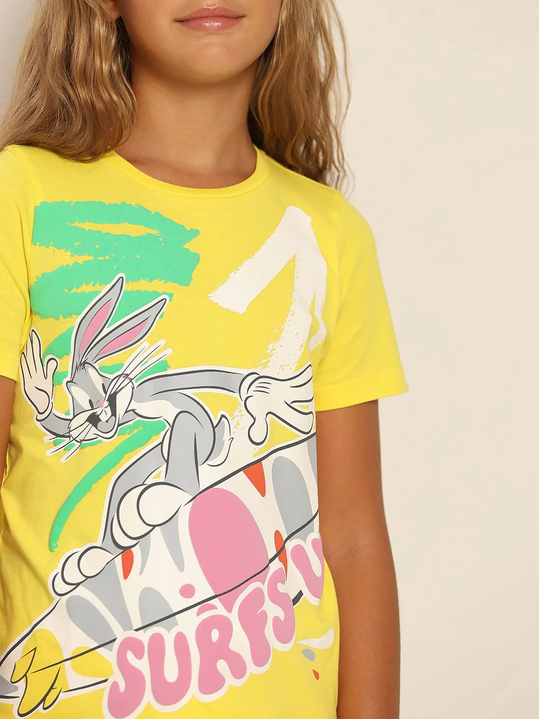 Looney Tunes Yellow Bugs Bunny T-Shirt - Image 4