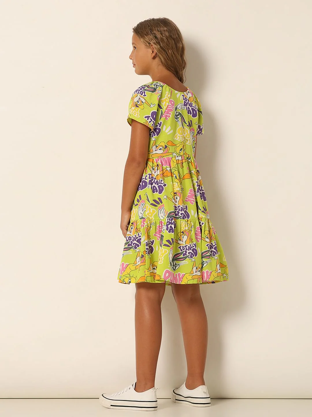 Looney Tunes Green Printed Dress - Image 3