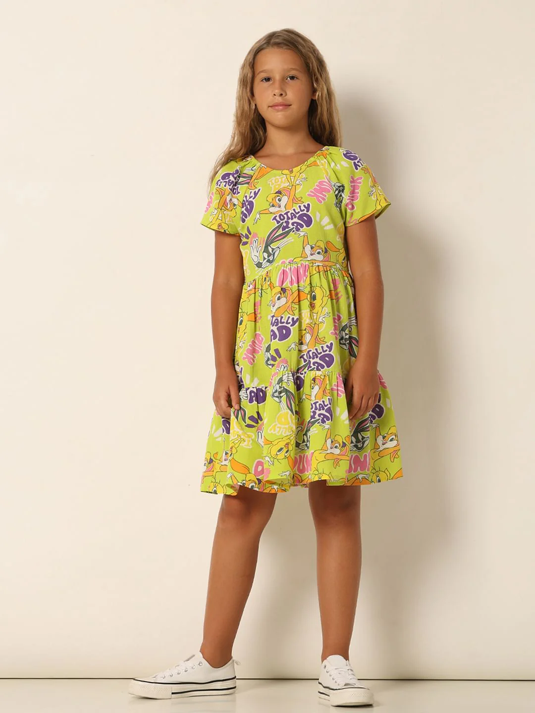 Looney Tunes Green Printed Dress - Image 5