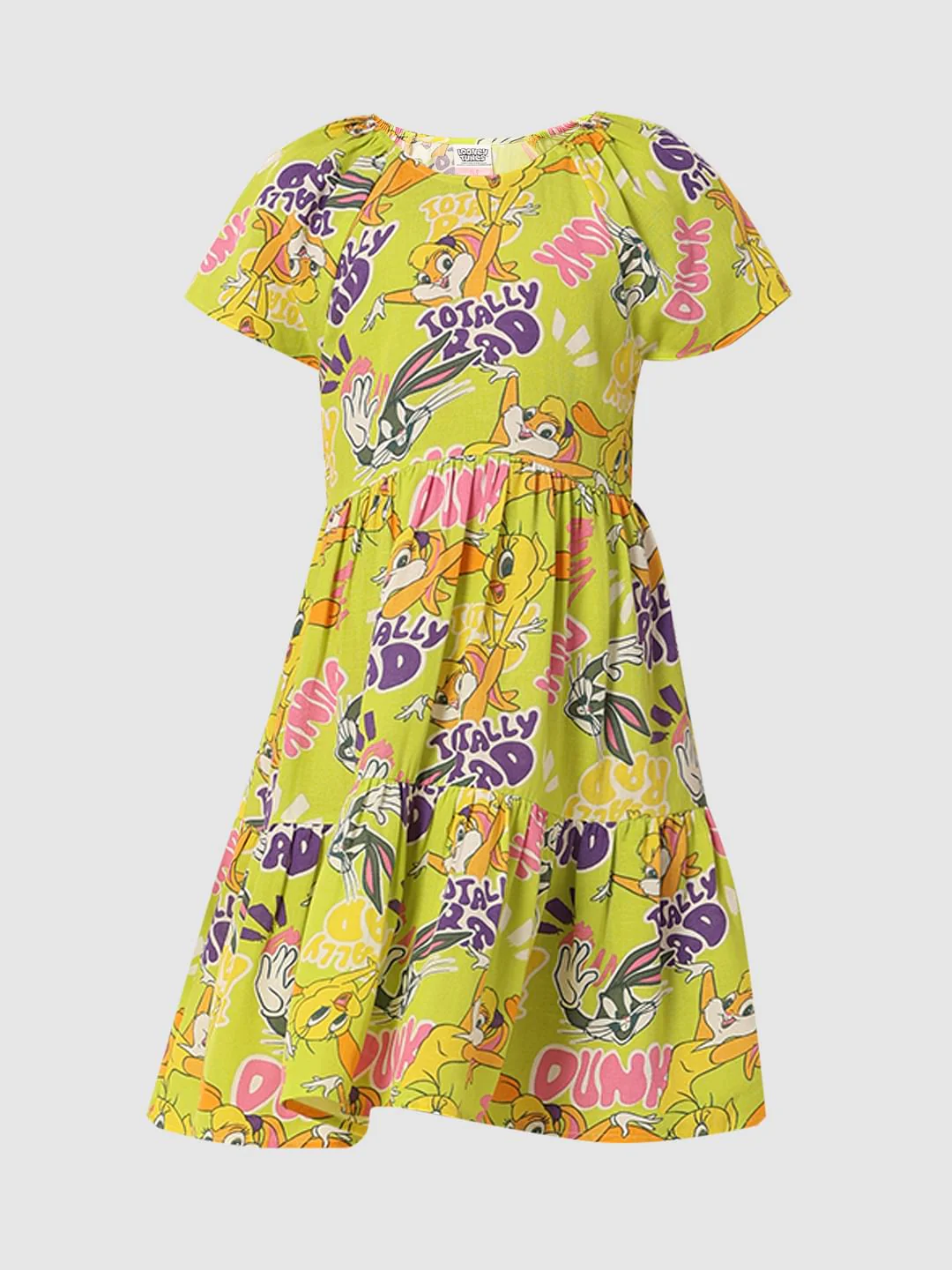 Looney Tunes Green Printed Dress - Image 6