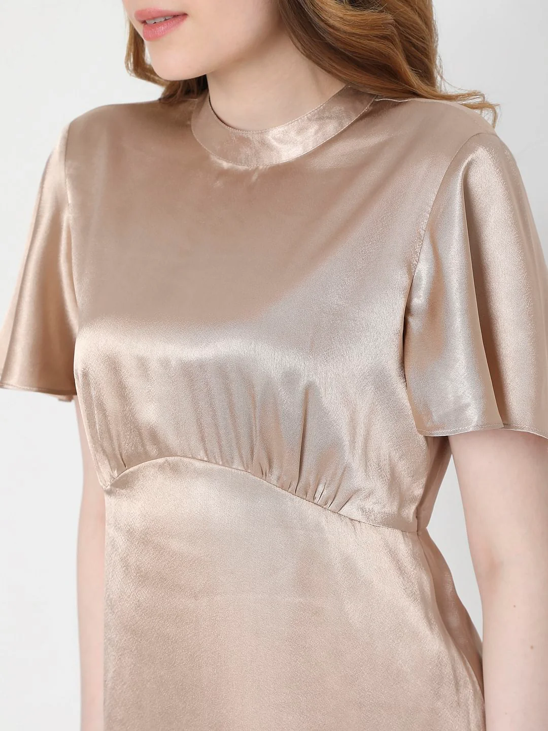 Beige Fit & Flare Dress - Image 6