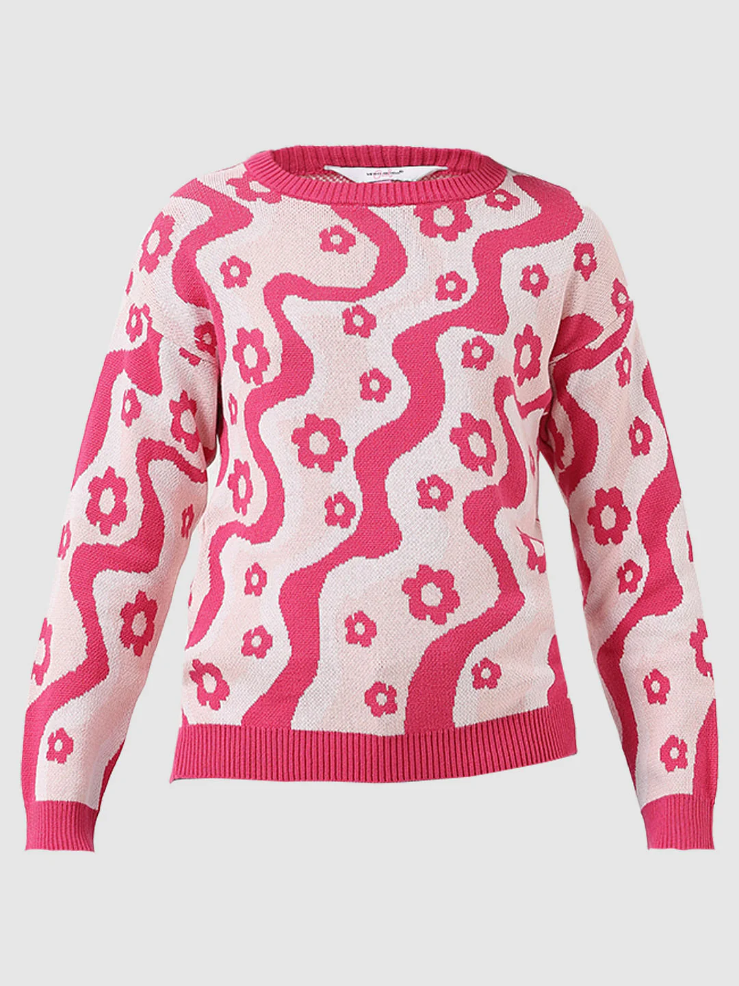 Girl Fuchsia Pink Printed Pullover - Image 6