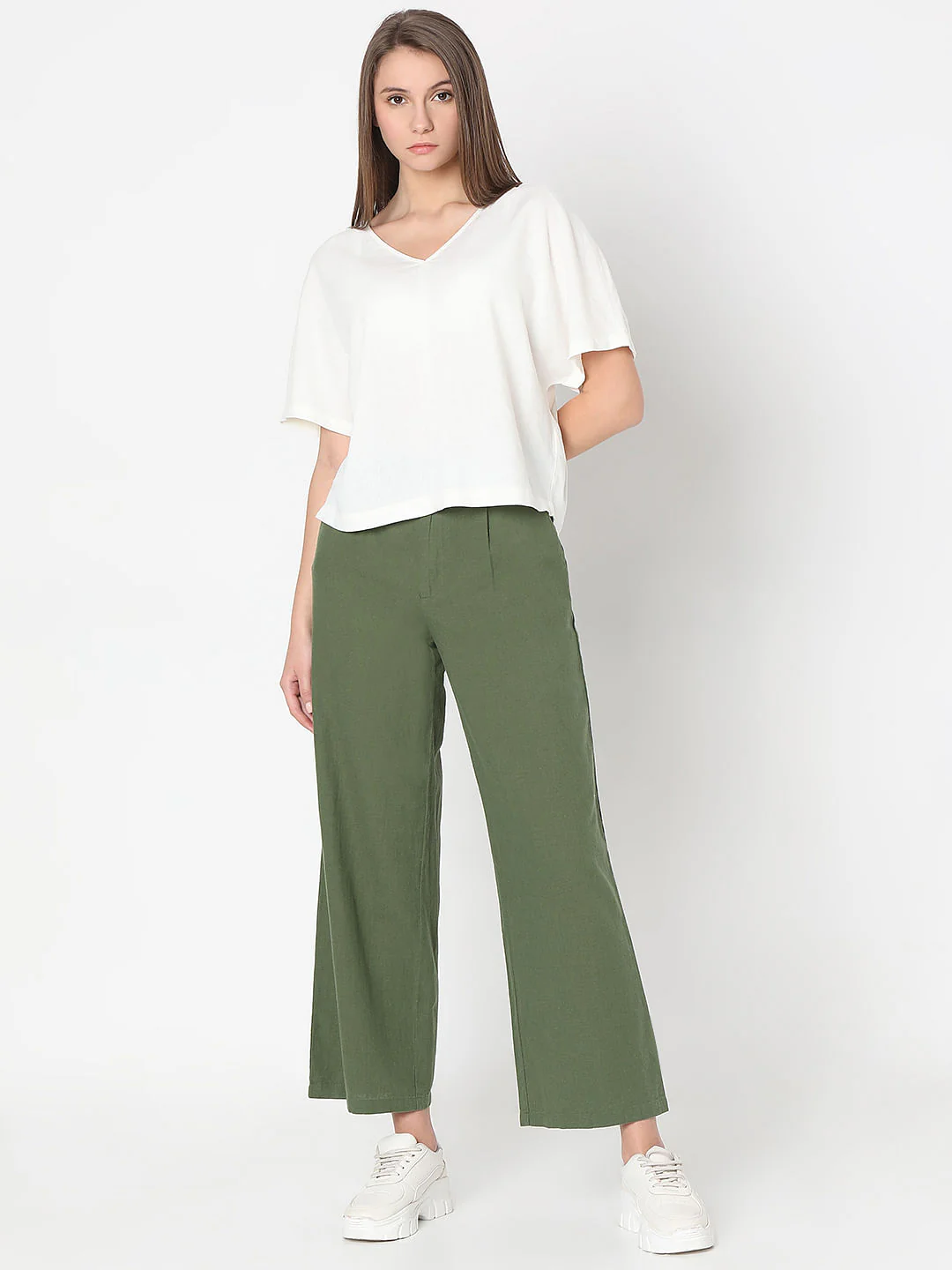 White V-Neck Top - Image 5