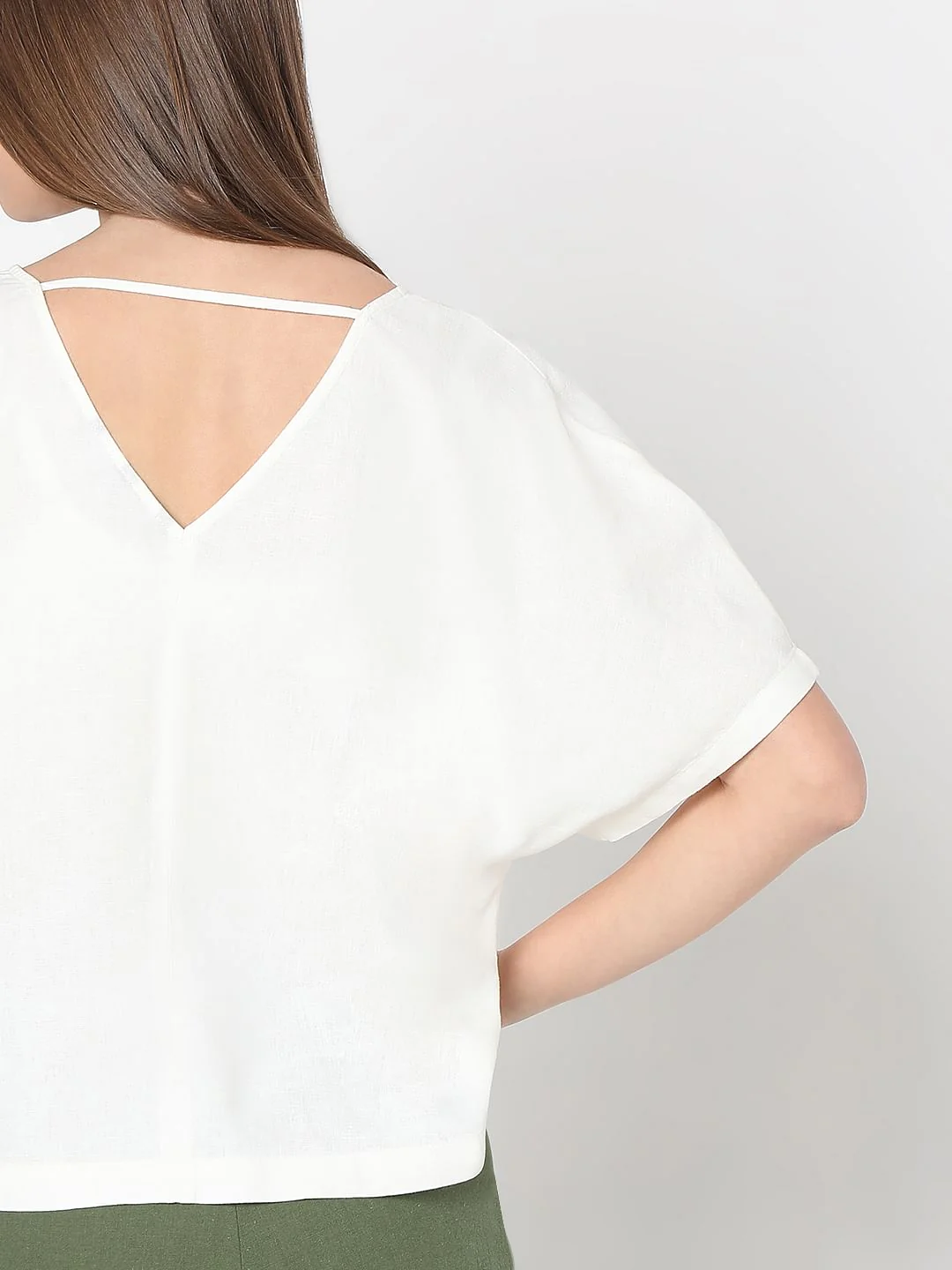 White V-Neck Top - Image 6