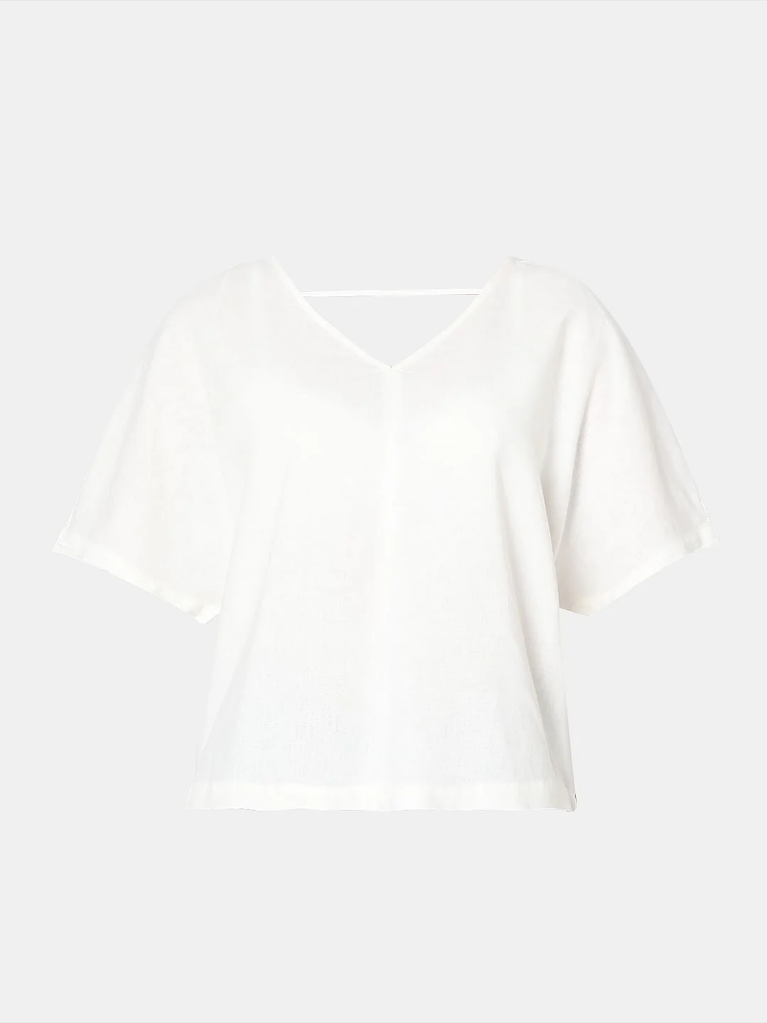 White V-Neck Top - Image 7