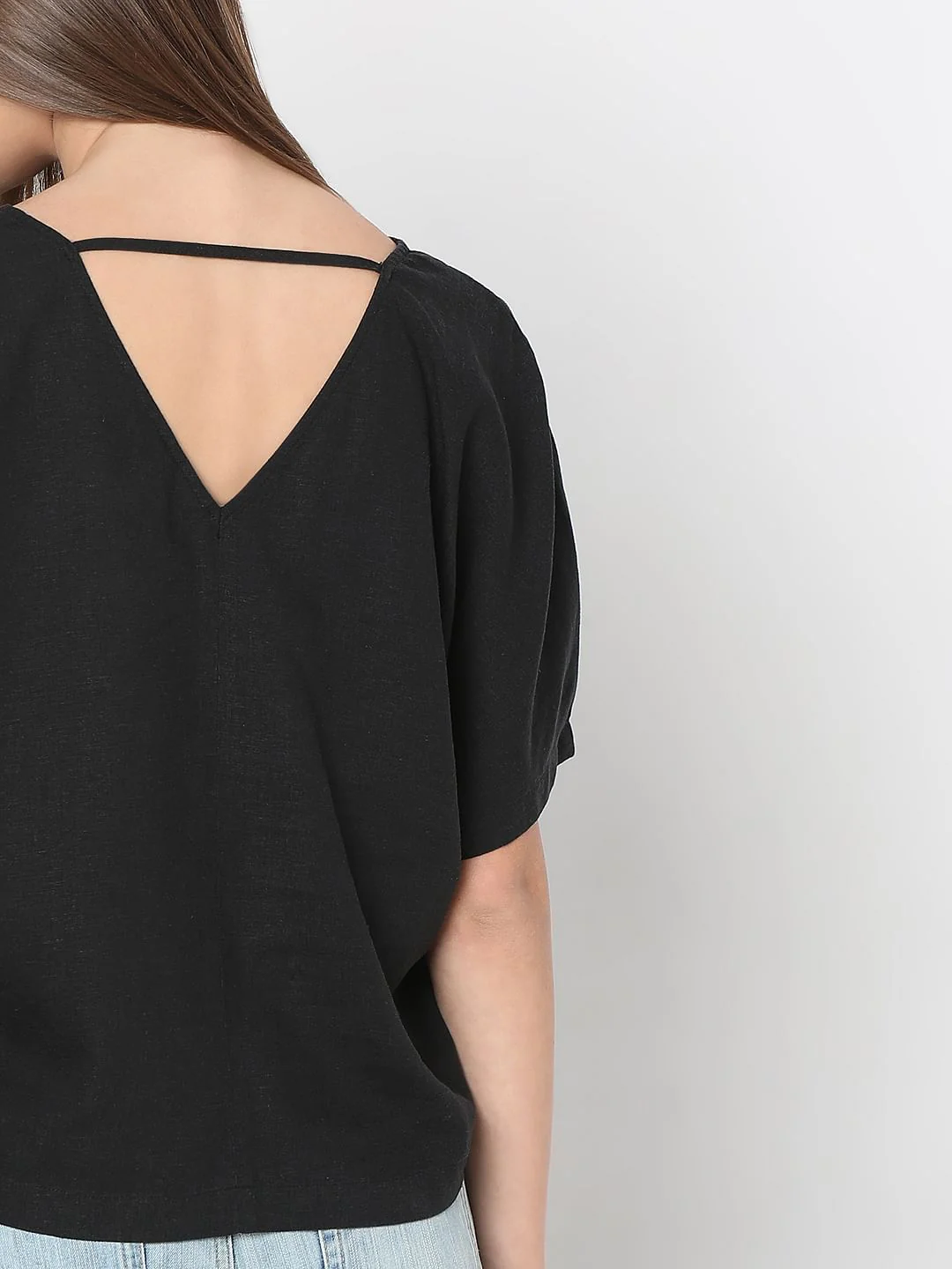 Black V-Neck Top - Image 6