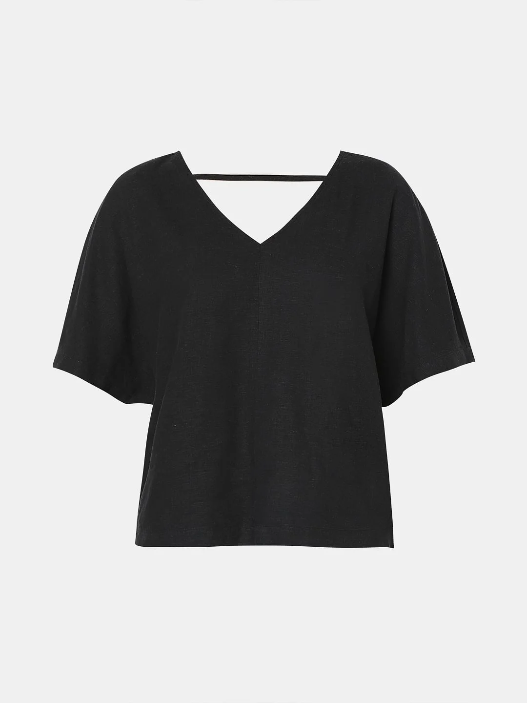 Black V-Neck Top - Image 7