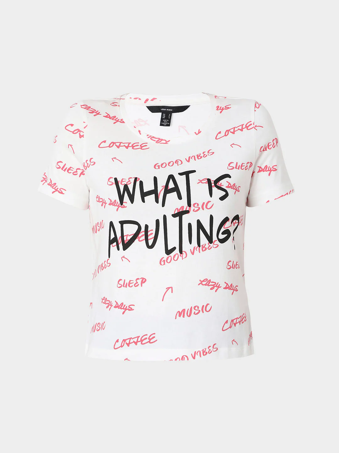 White Slogan Print T-Shirt - Image 7