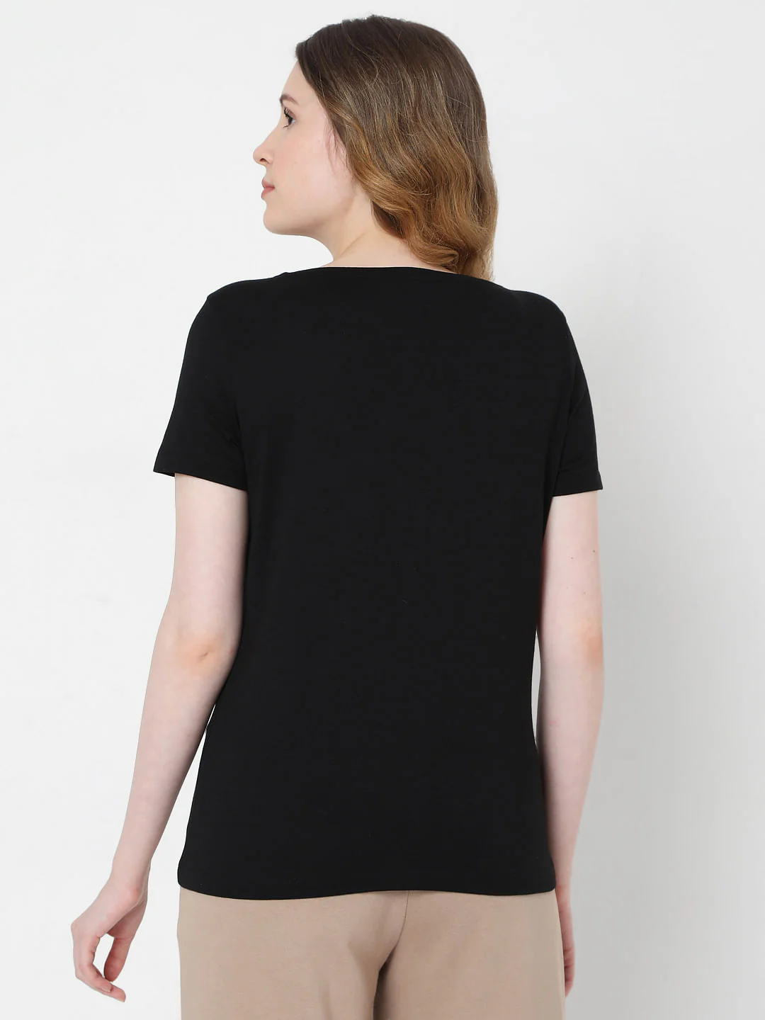Black Text Print T-Shirt - Image 4