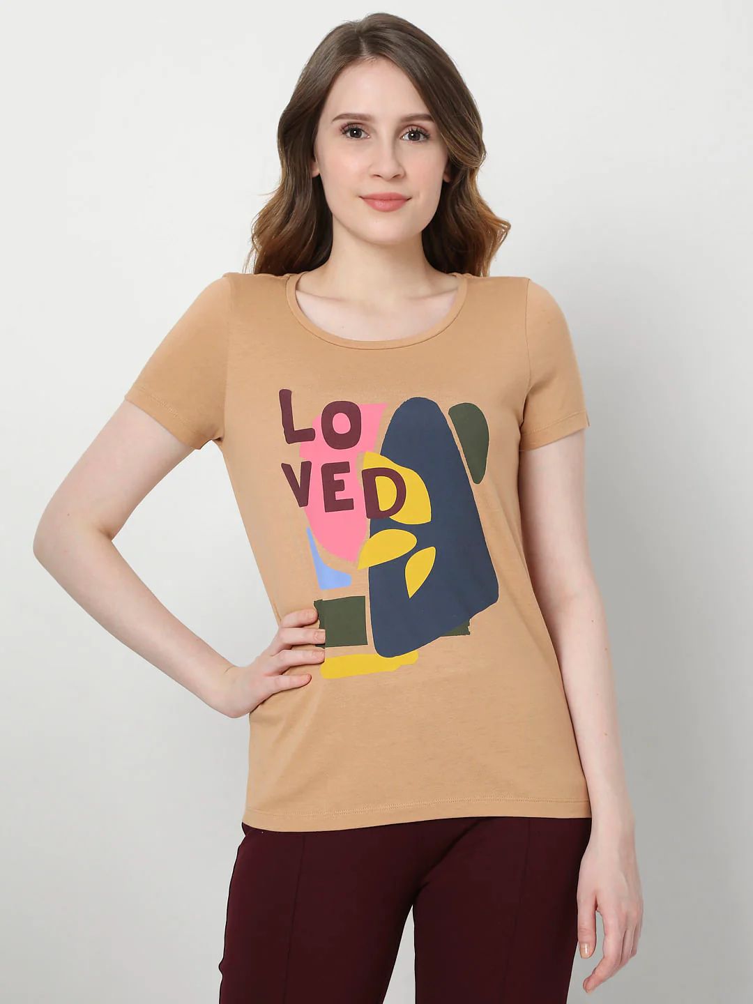 Brown Graphic Print T-Shirt - Image 2