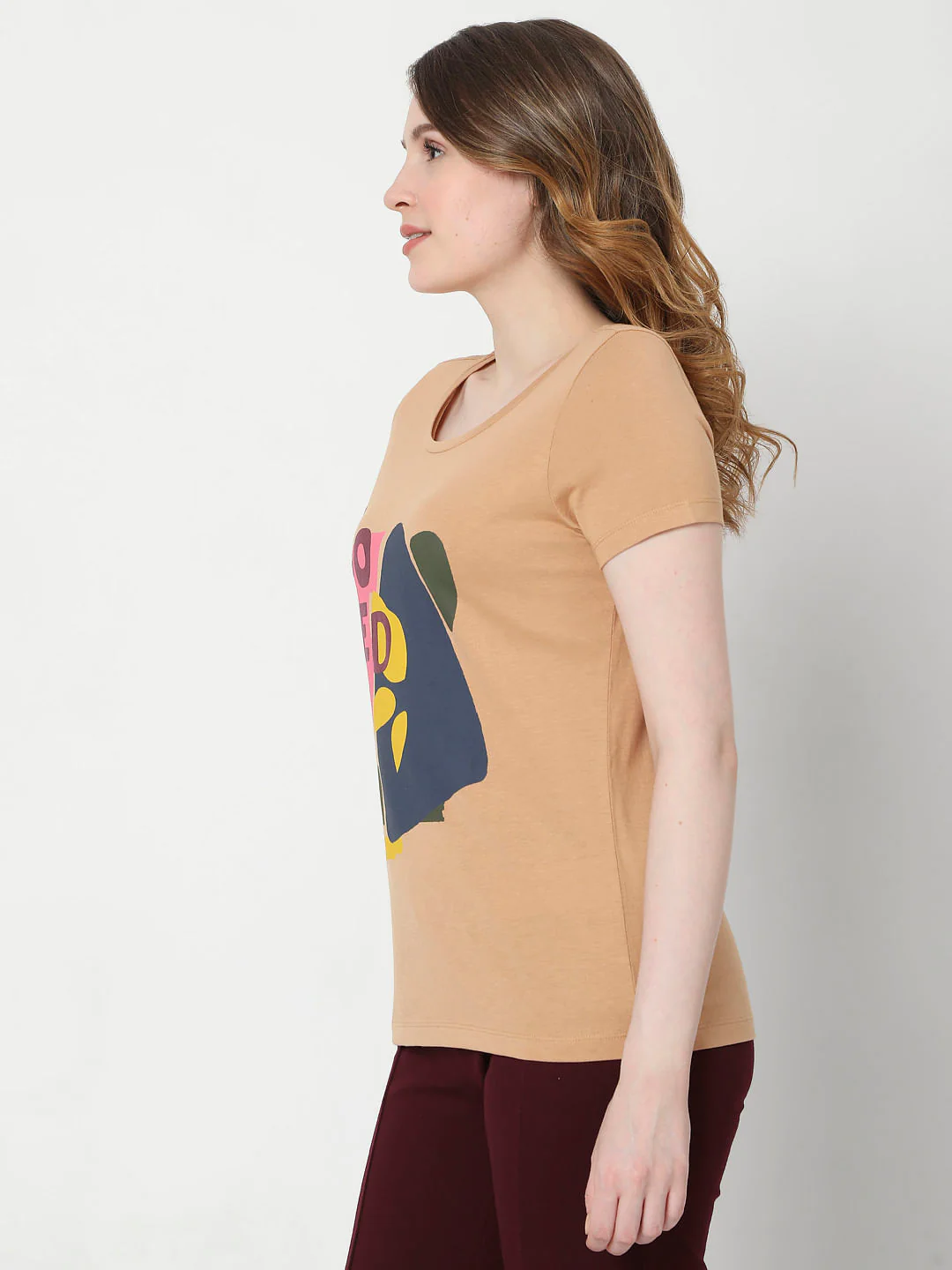 Brown Graphic Print T-Shirt - Image 3