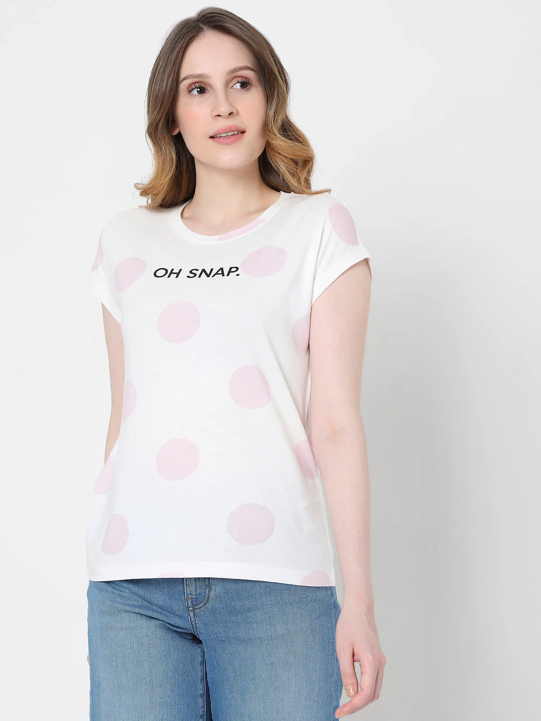 White Dotted T-Shirt - Image 2