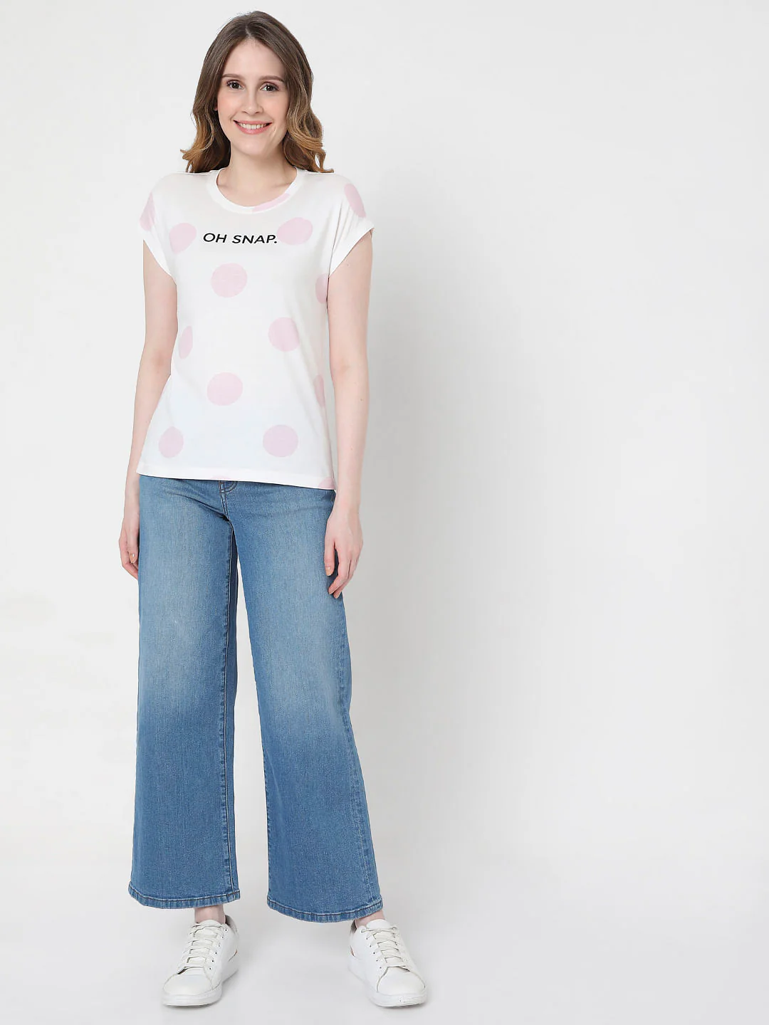 White Dotted T-Shirt - Image 5