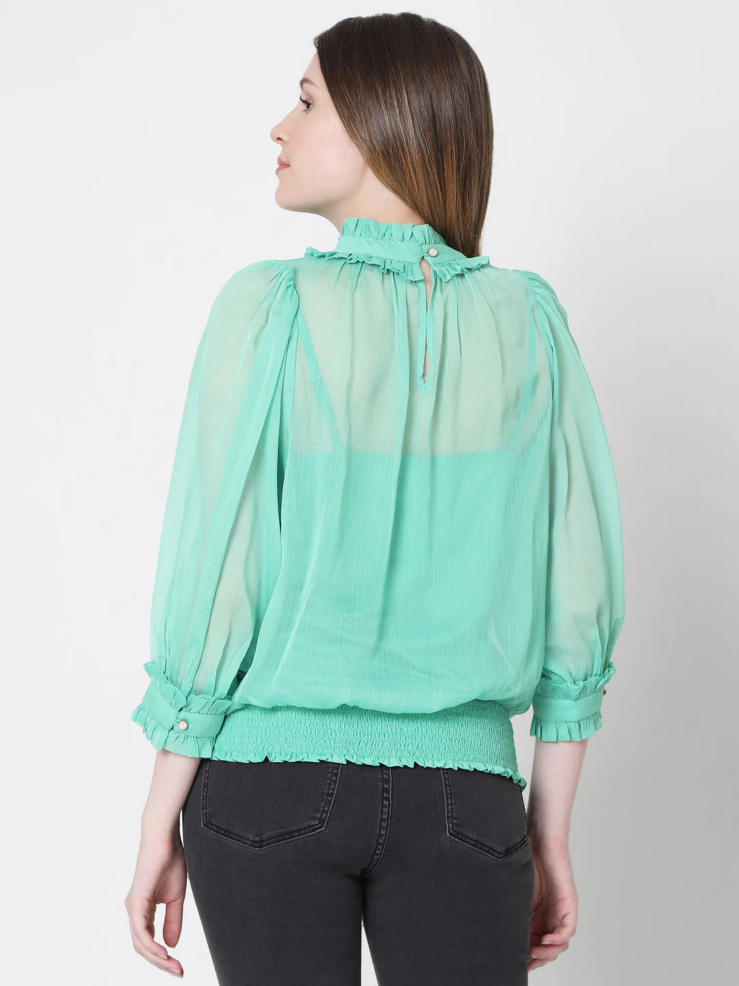 Green Ruffle Top - Image 4