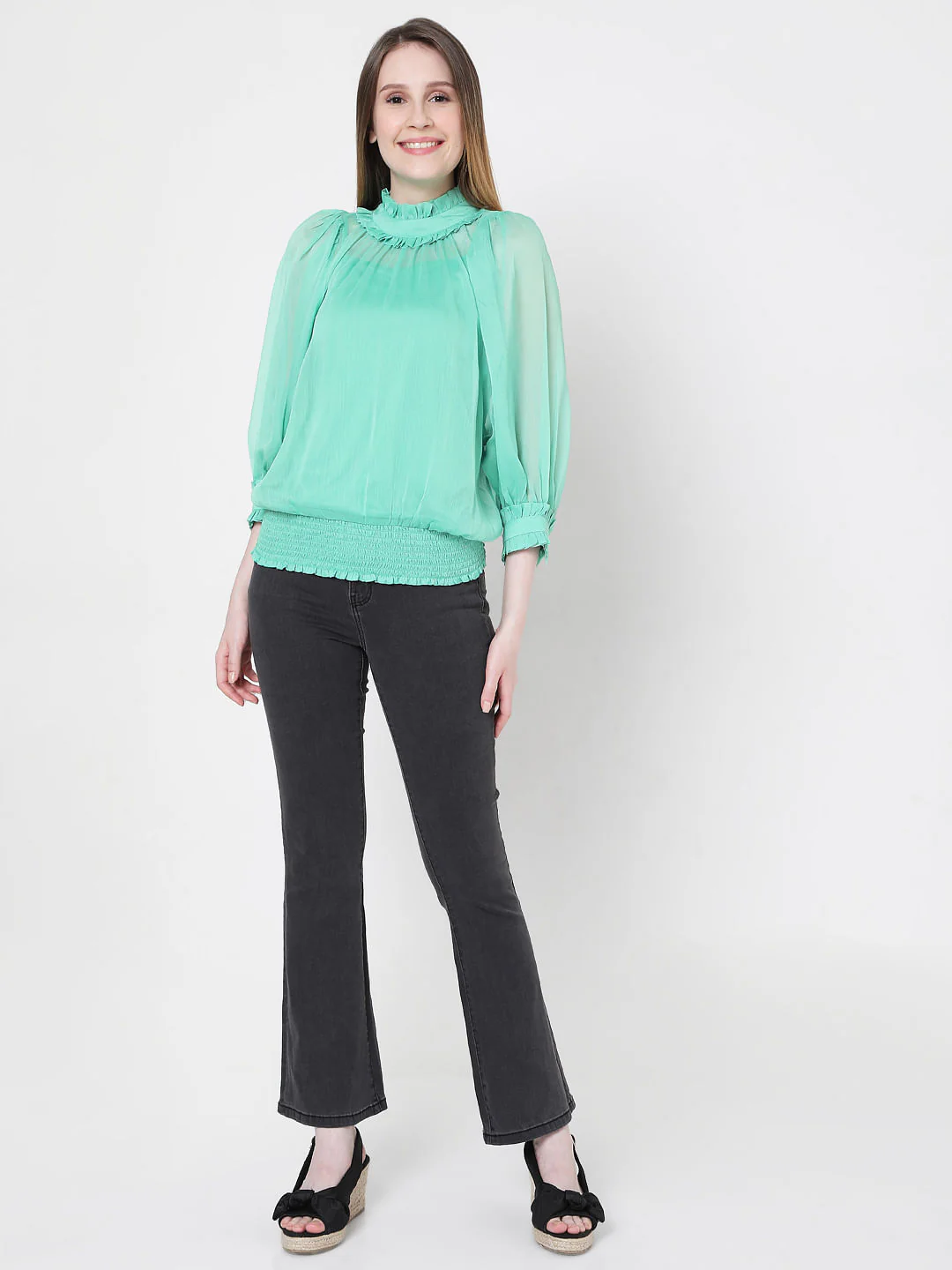 Green Ruffle Top - Image 5