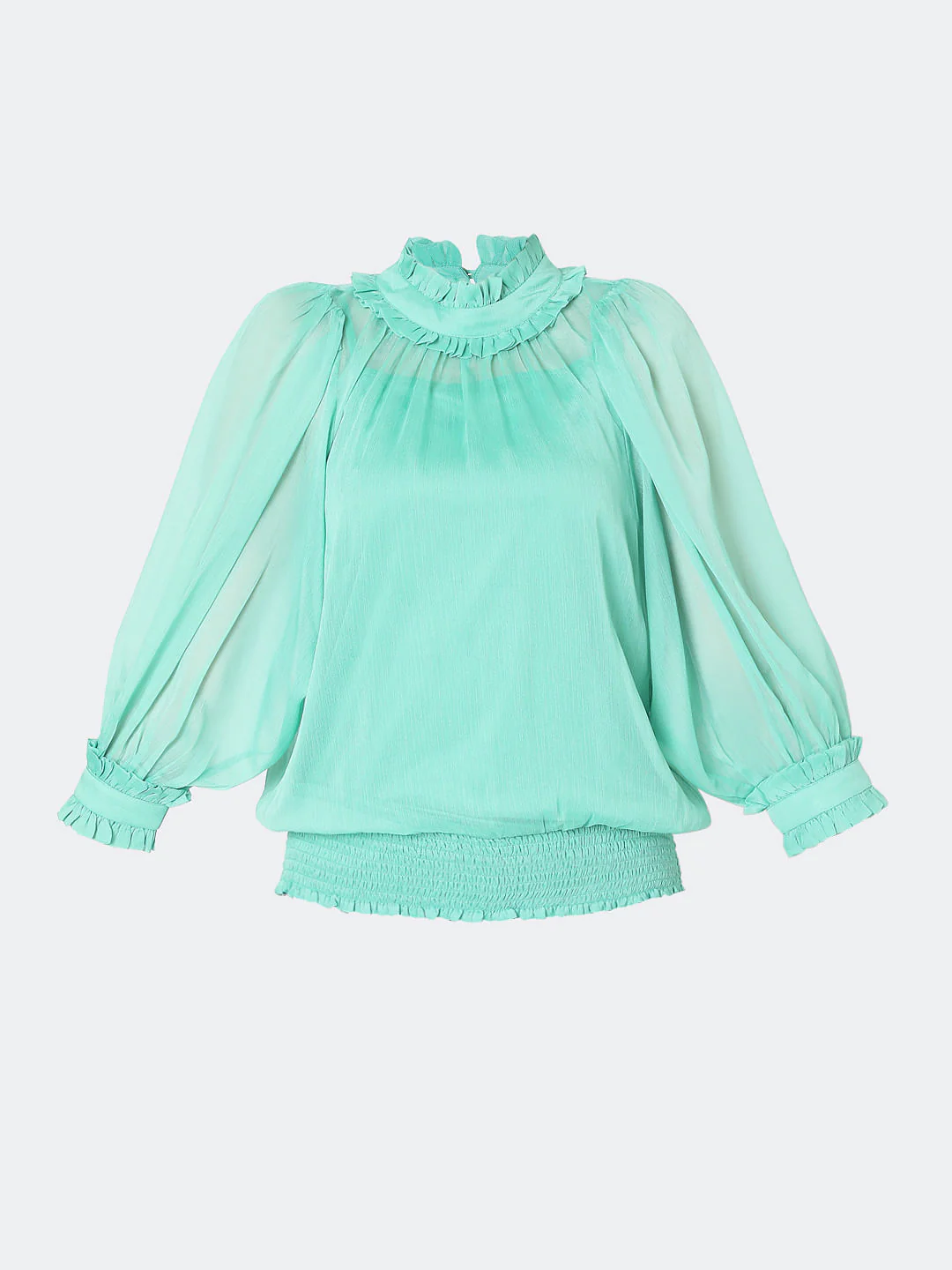 Green Ruffle Top - Image 7