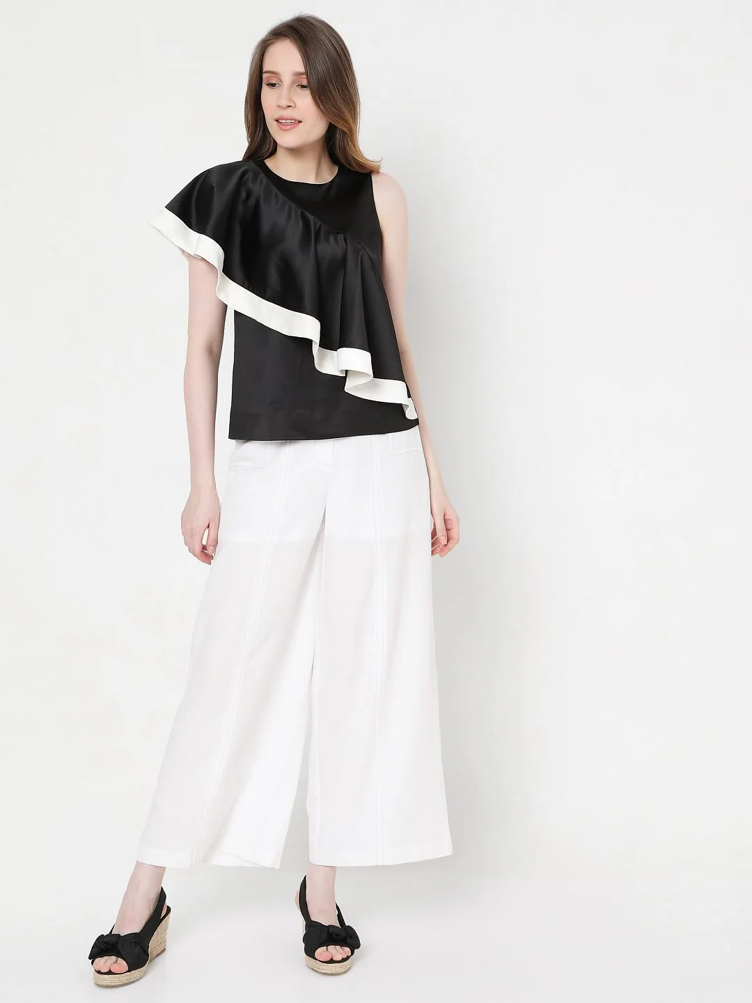 Black Ruffle Sleeves Top - Image 5