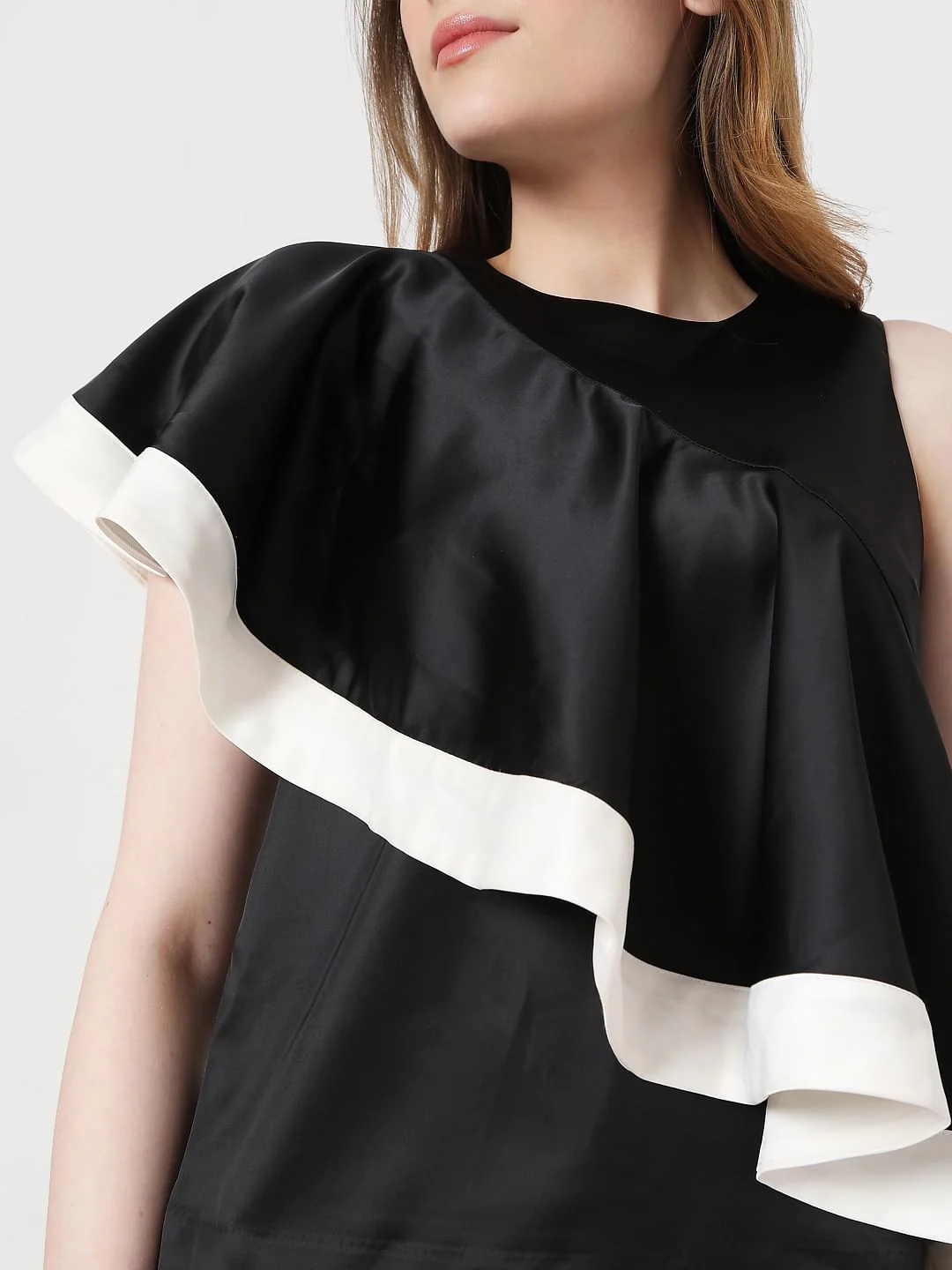 Black Ruffle Sleeves Top - Image 6