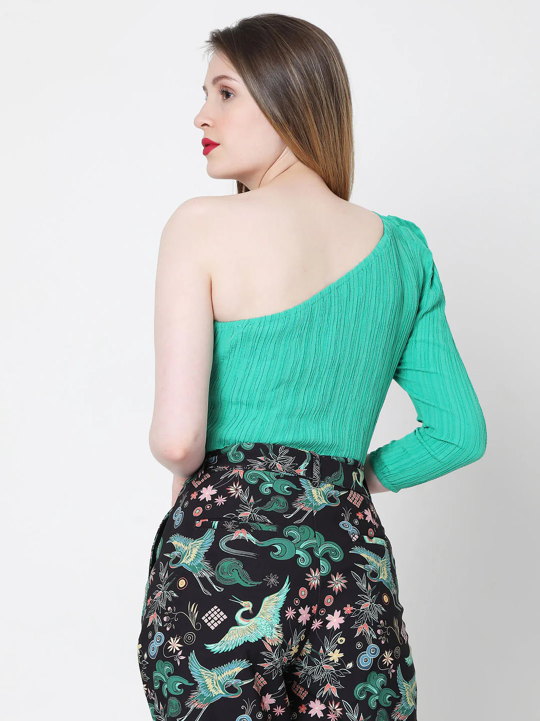 Green One Shoulder Top - Image 3