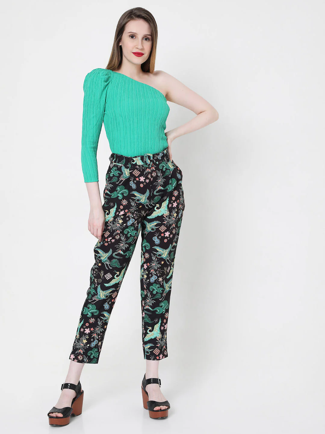 Green One Shoulder Top - Image 4