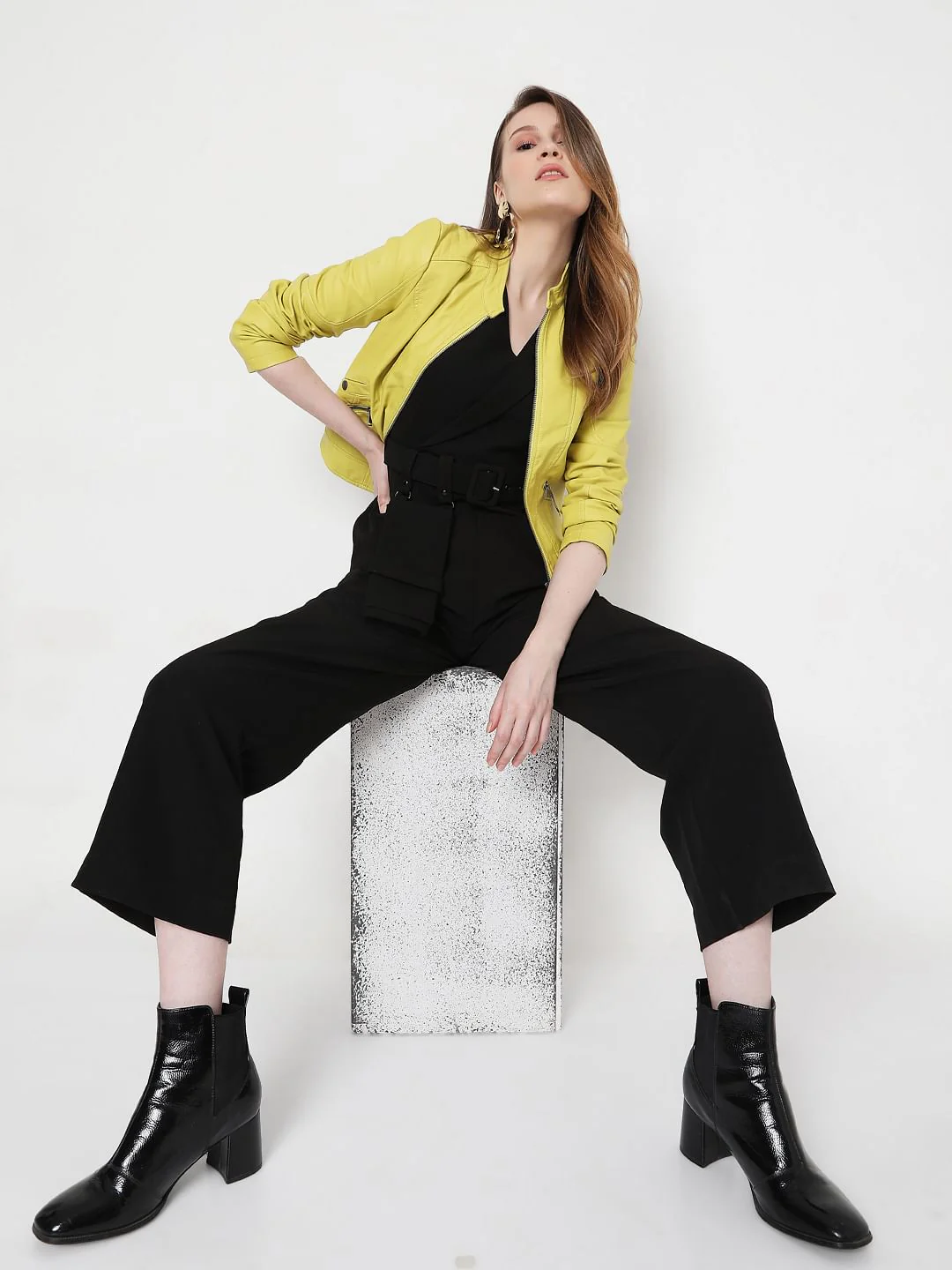 Black Belted Jumpsuit