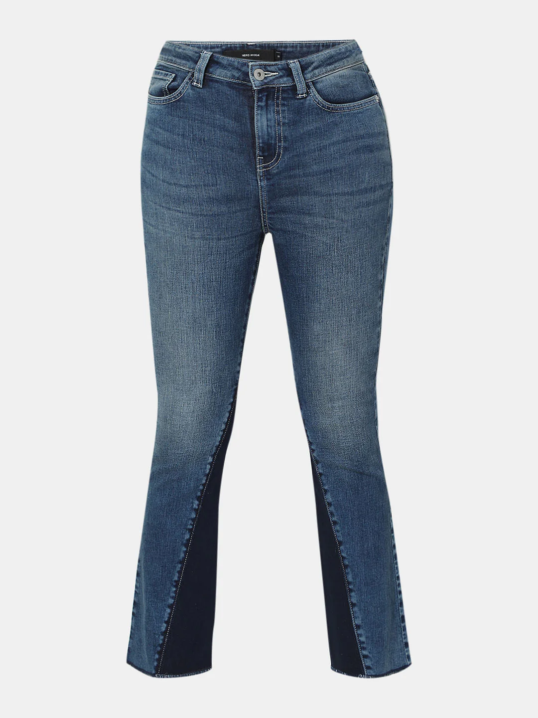 Blue High Rise Panel Detail Petra Bootcut Jeans - Image 7