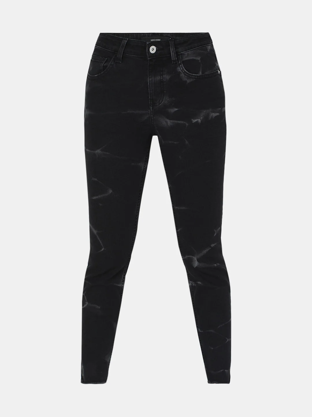 Black Self-Print Jade Straight Fit Jeans - Image 7