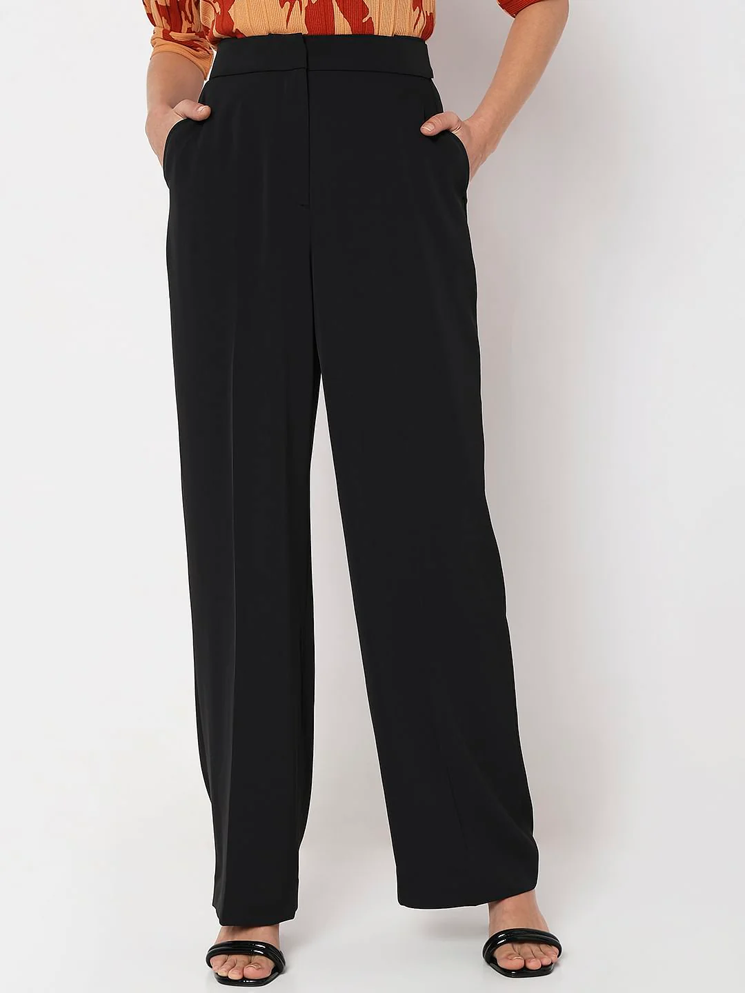 Black High Rise Pants - Image 2