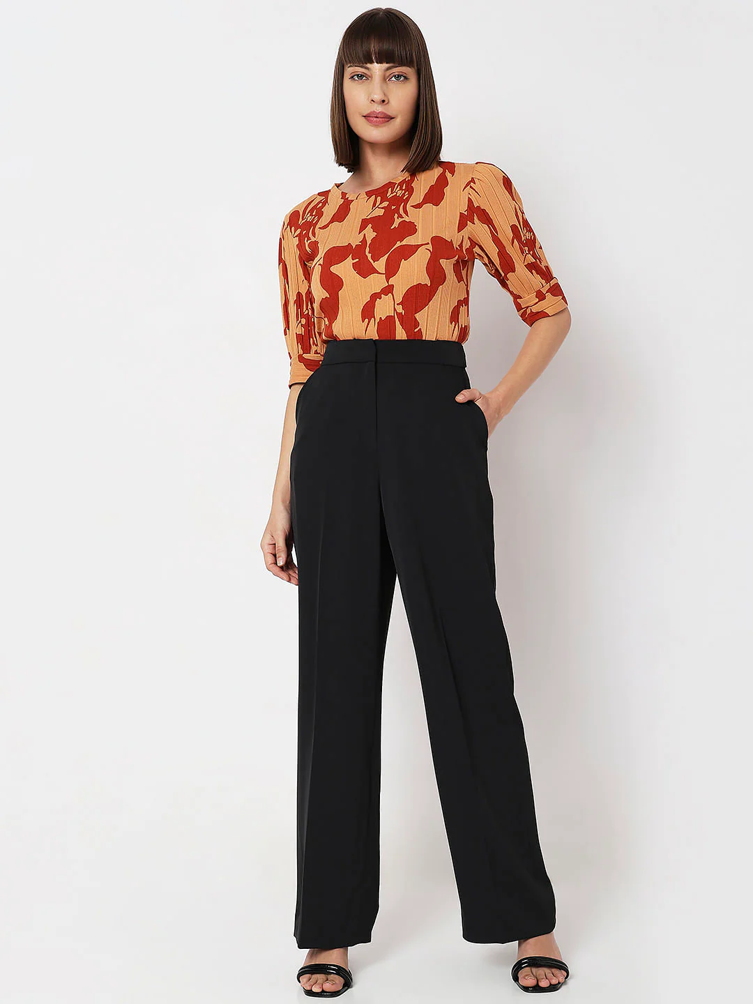 Black High Rise Pants - Image 6
