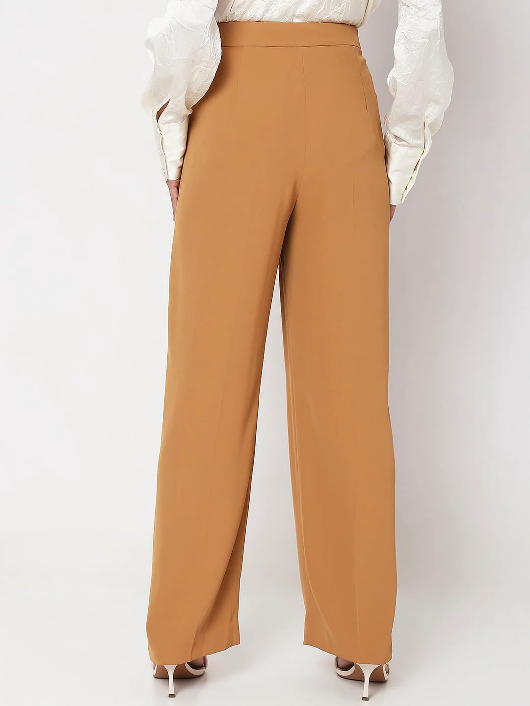 Brown High Rise Pants - Image 4