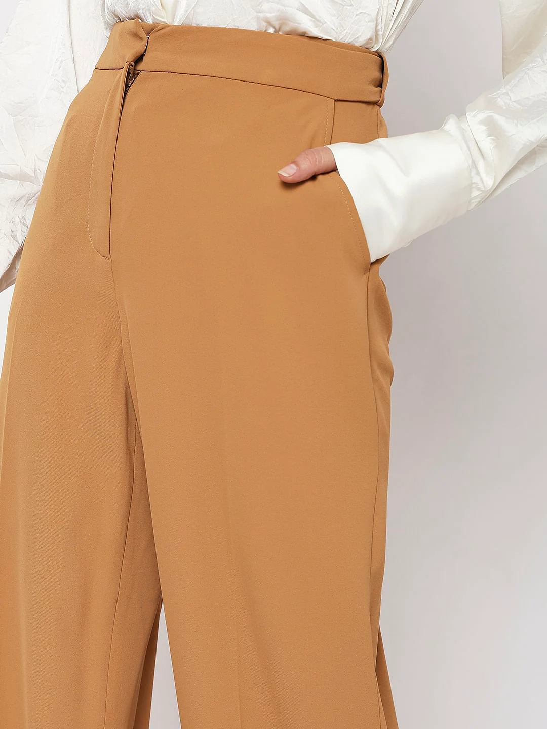 Brown High Rise Pants - Image 5