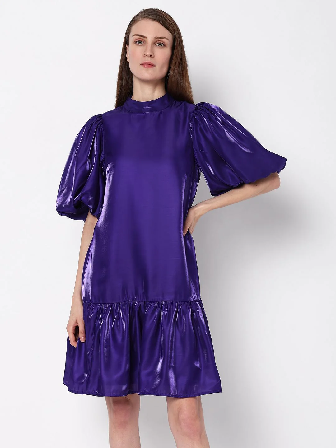 Deep Purple Shift Dress - Image 2