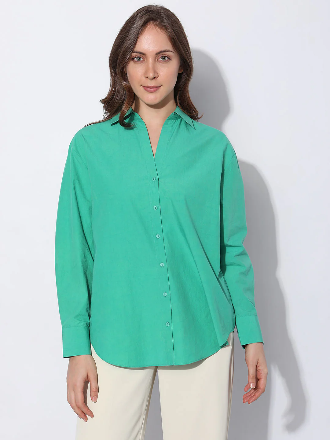 Green Cotton Shirt - Image 2