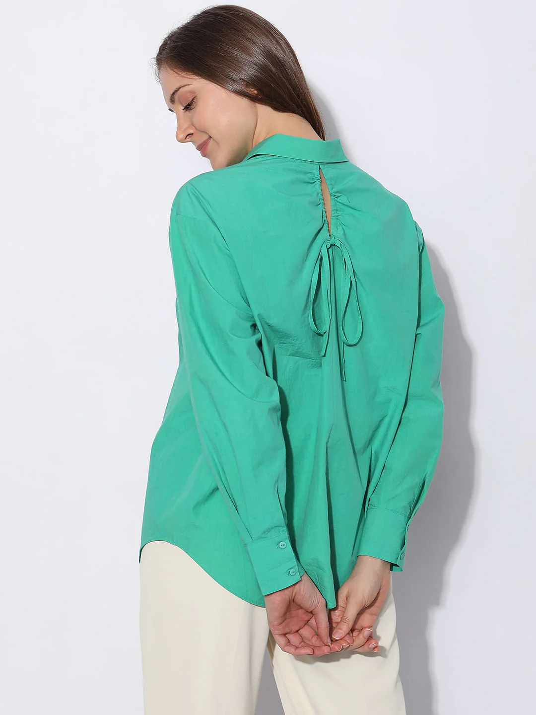 Green Cotton Shirt - Image 4