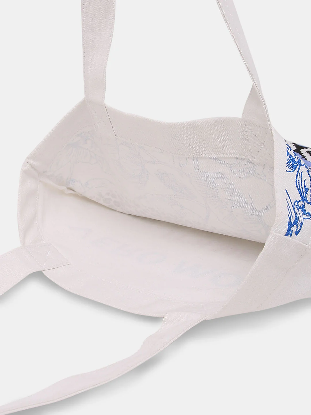 White Colourblocked Tote Bag - Image 6