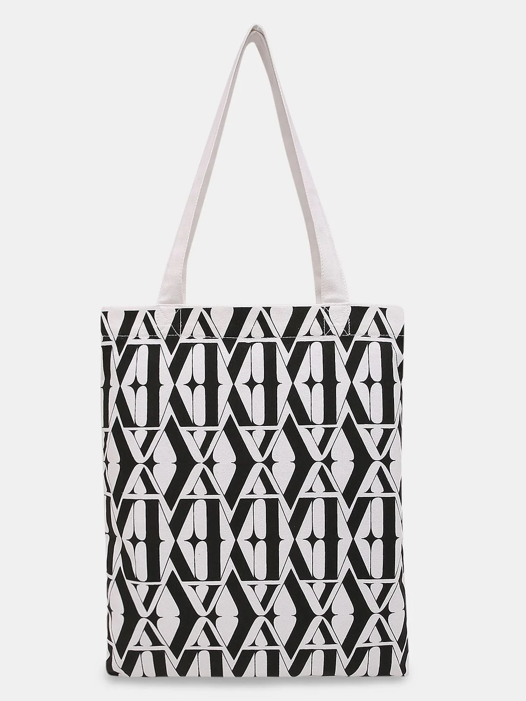 White Typographic Print Tote Bag - Image 2