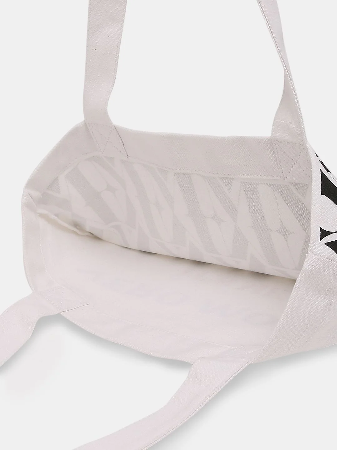 White Typographic Print Tote Bag - Image 7