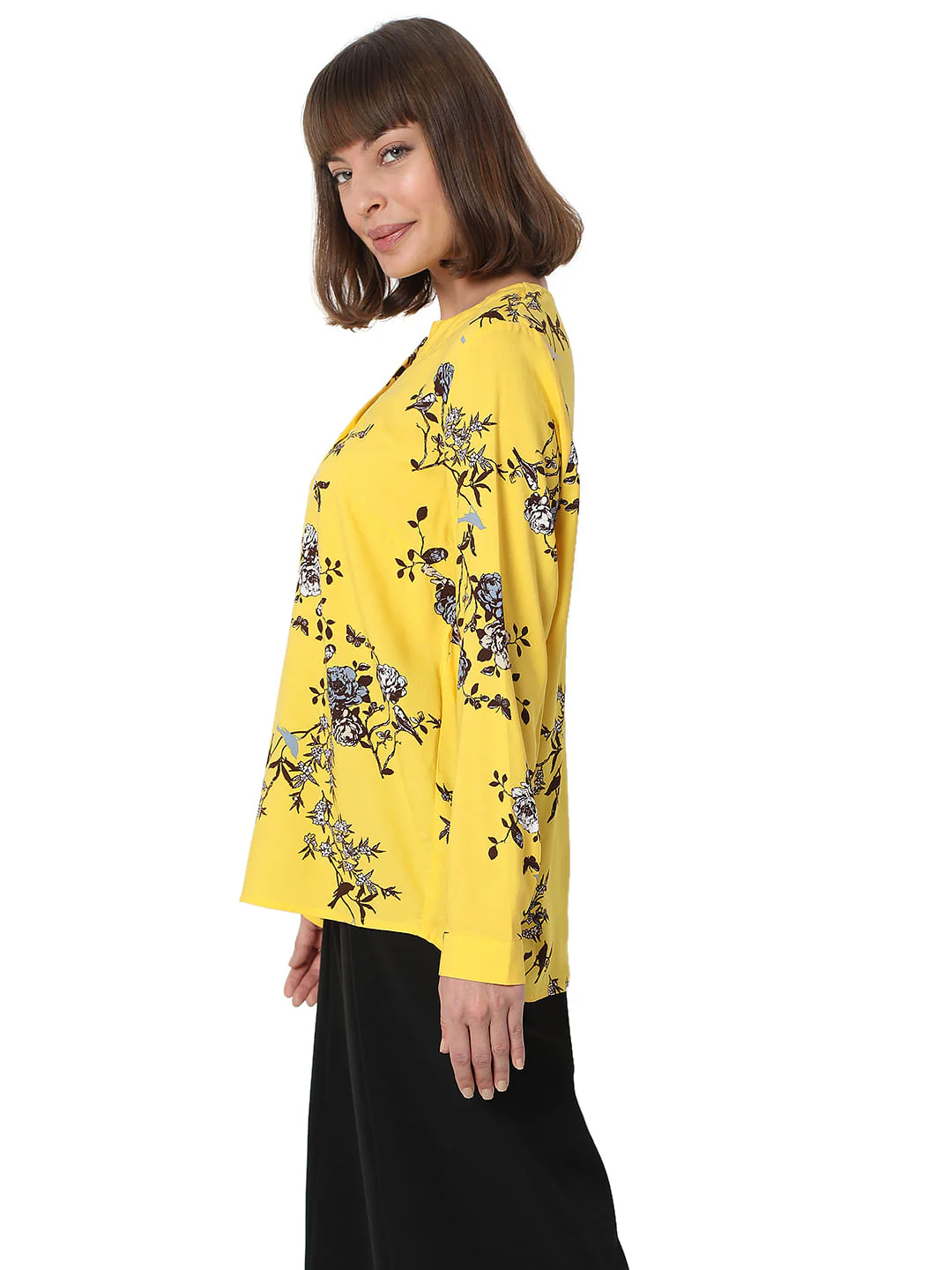 Yellow Floral Print Top - Image 3