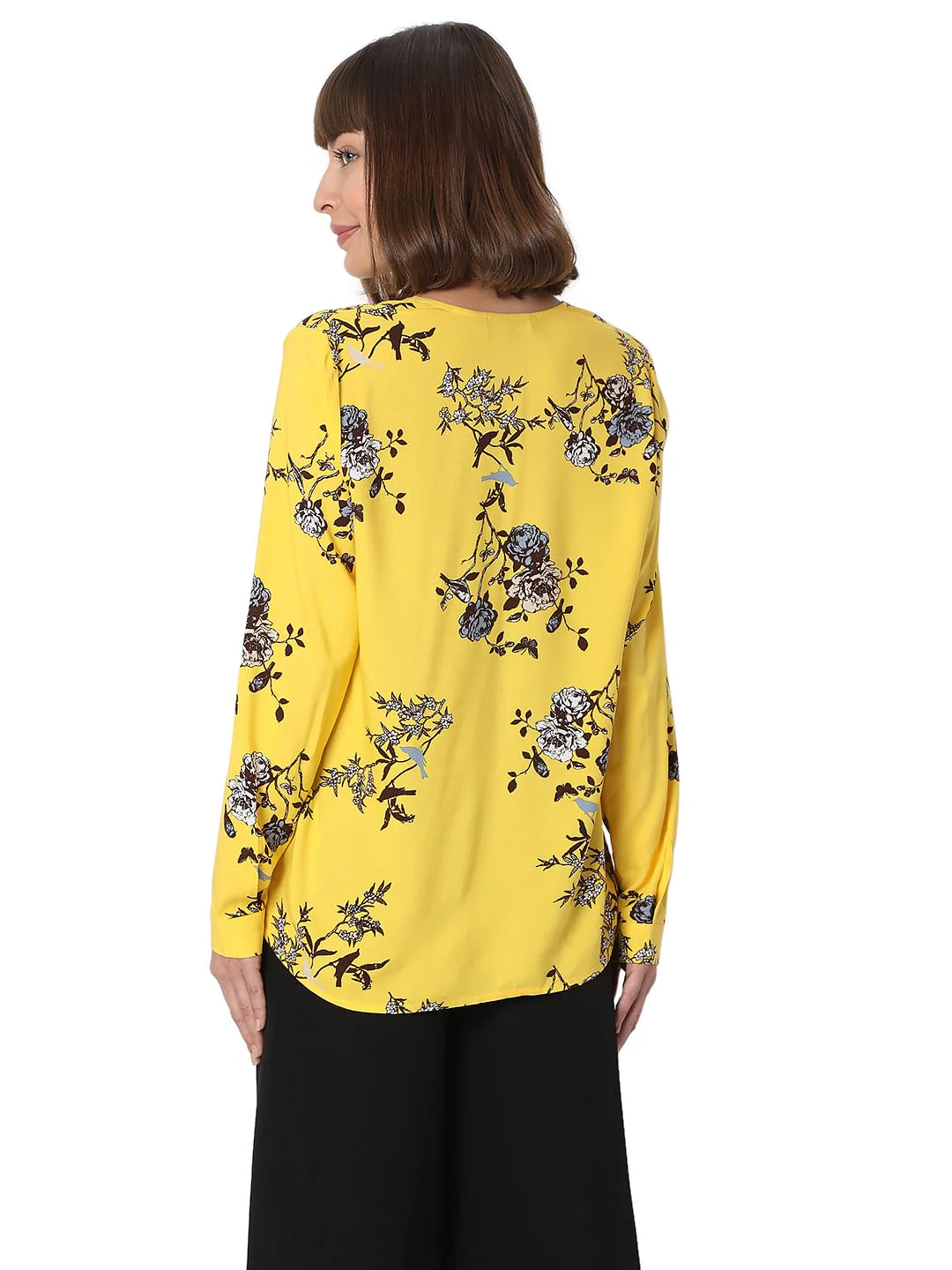Yellow Floral Print Top - Image 4