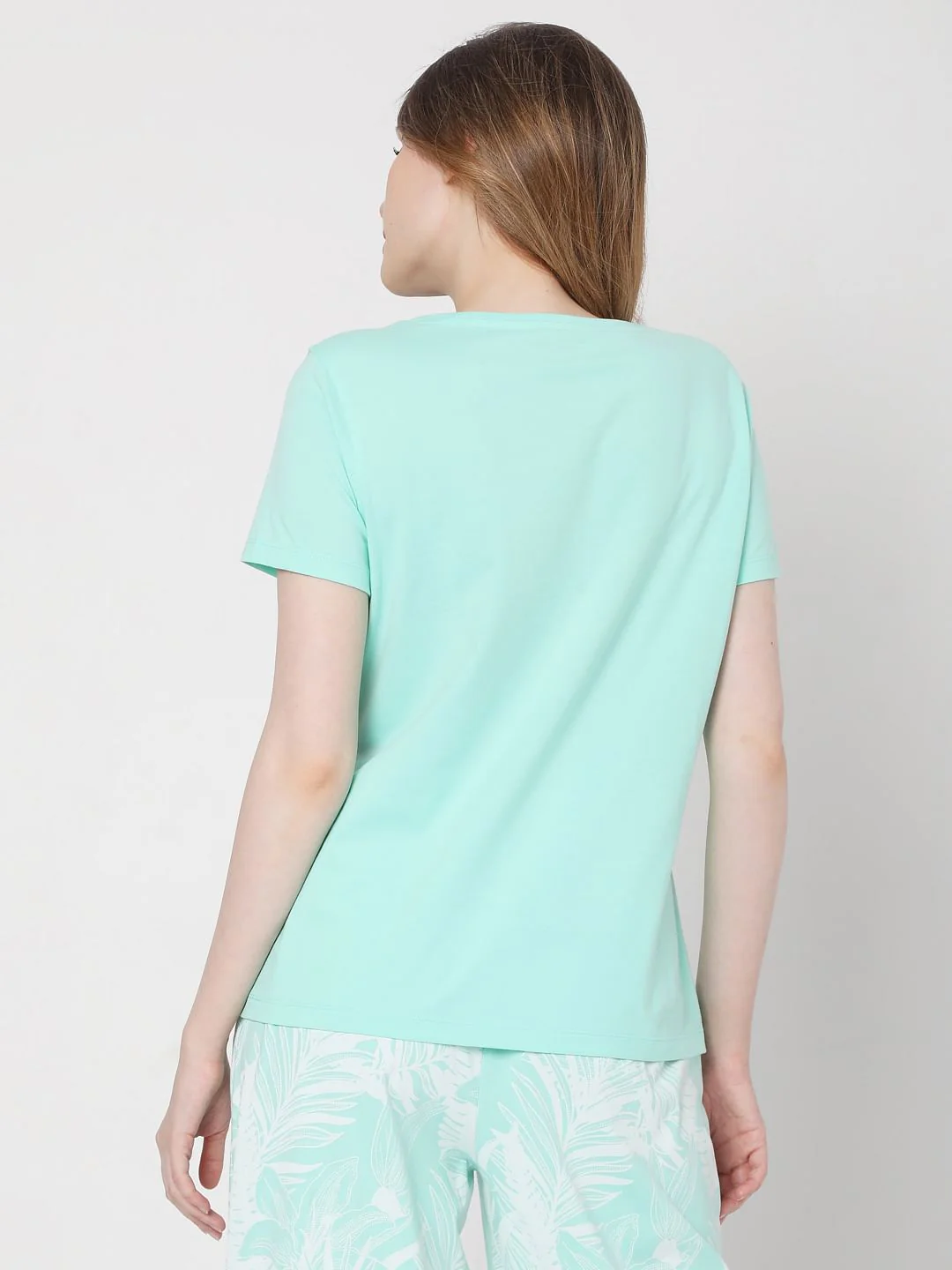 Green Tropical Print Pyjama Set - Image 4