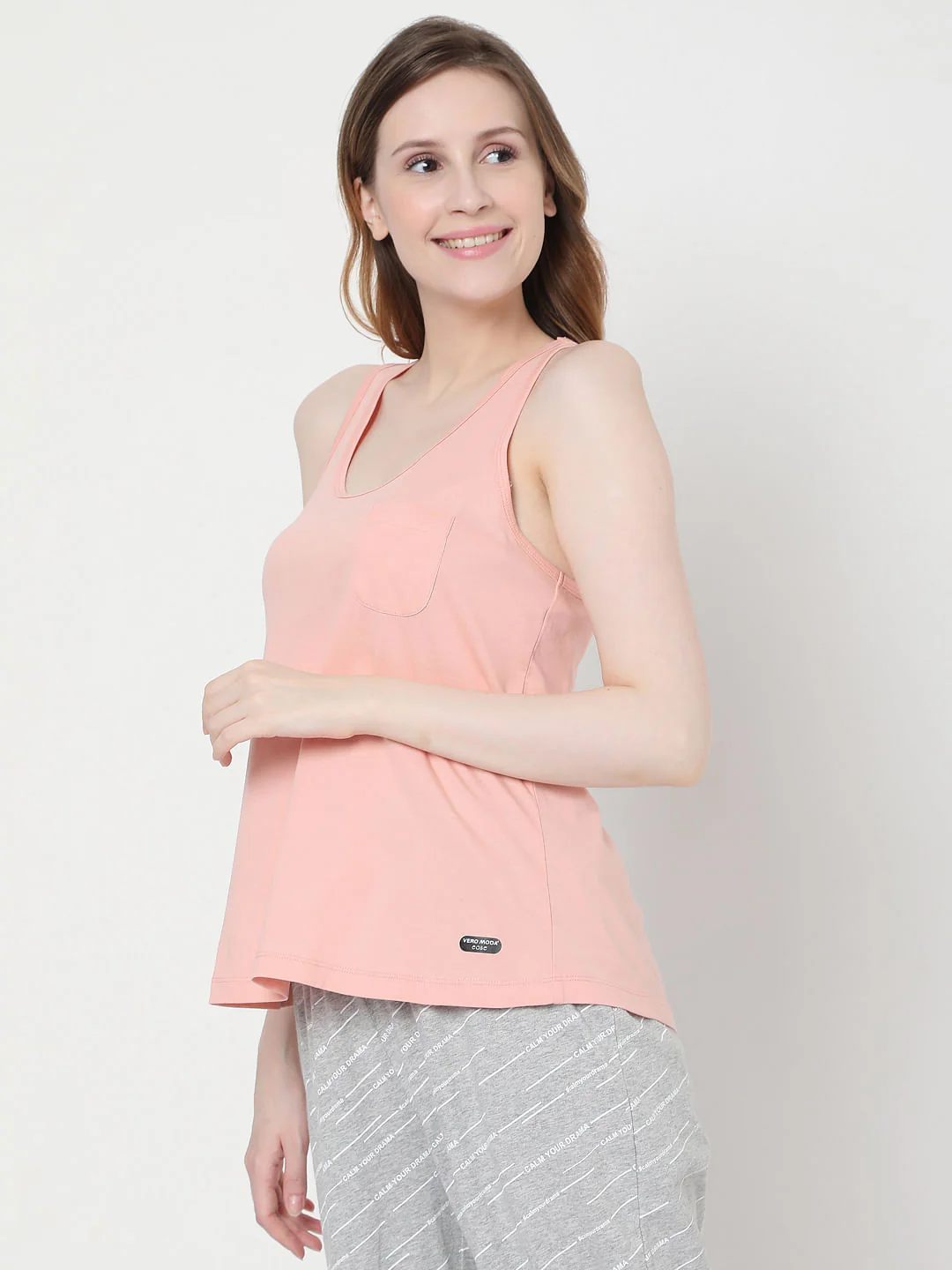 Pink & Grey Tank Top & Joggers Set - Image 3