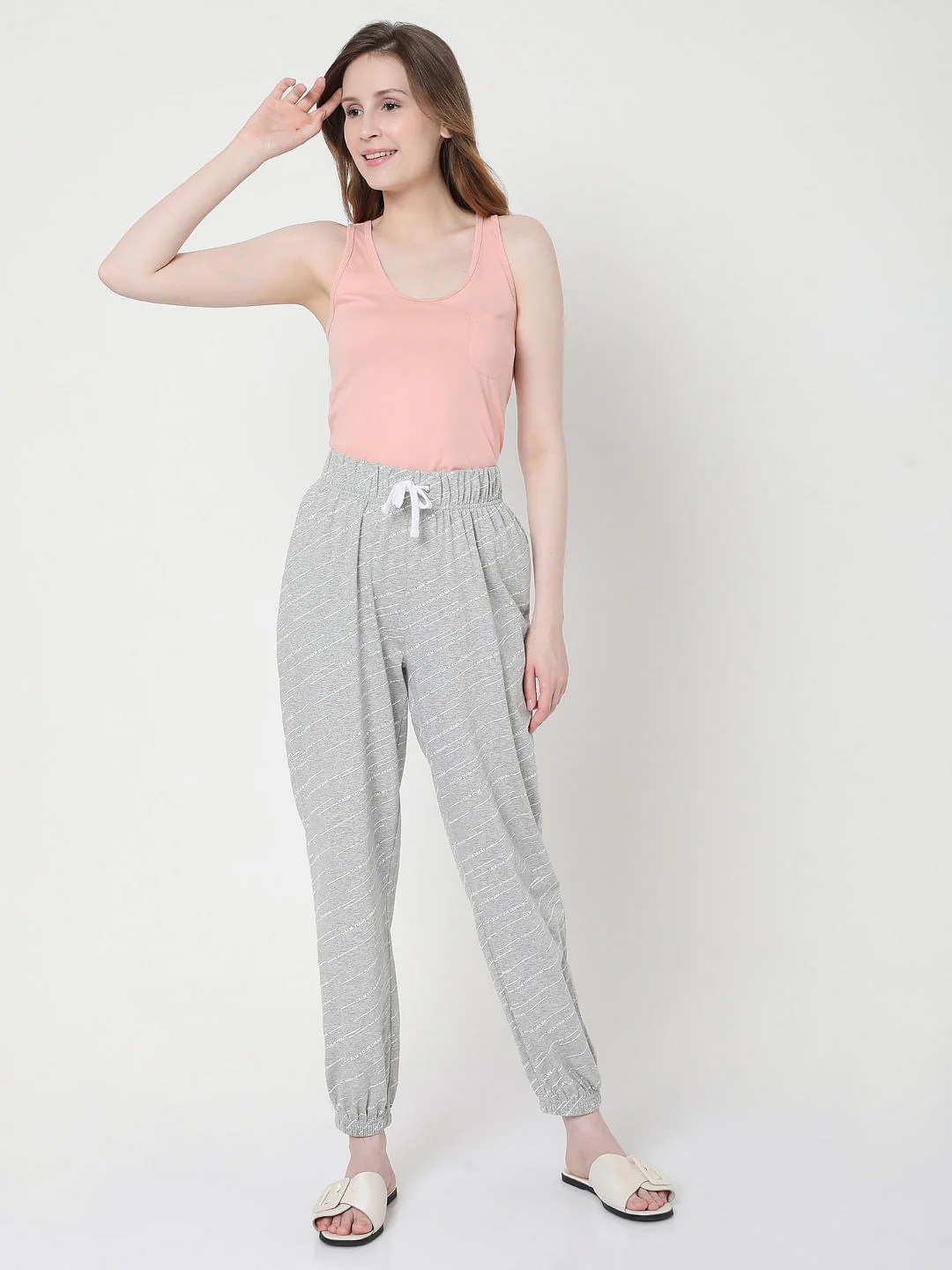 Pink & Grey Tank Top & Joggers Set - Image 5
