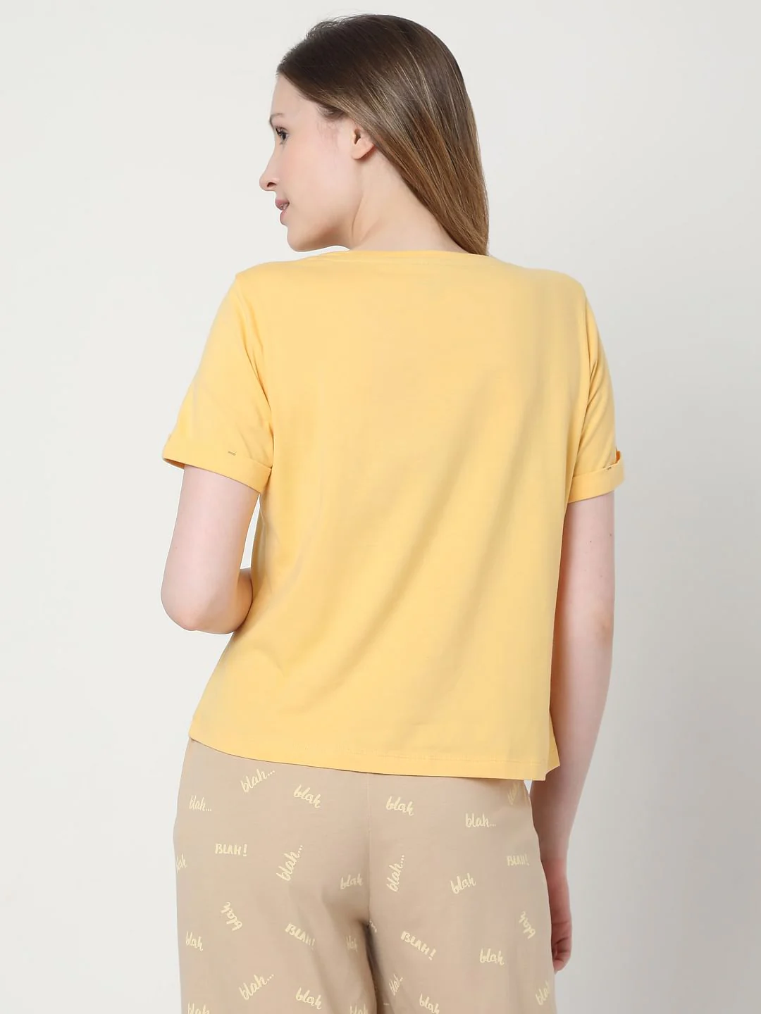 Beige & Yellow Pyjama Set - Image 4