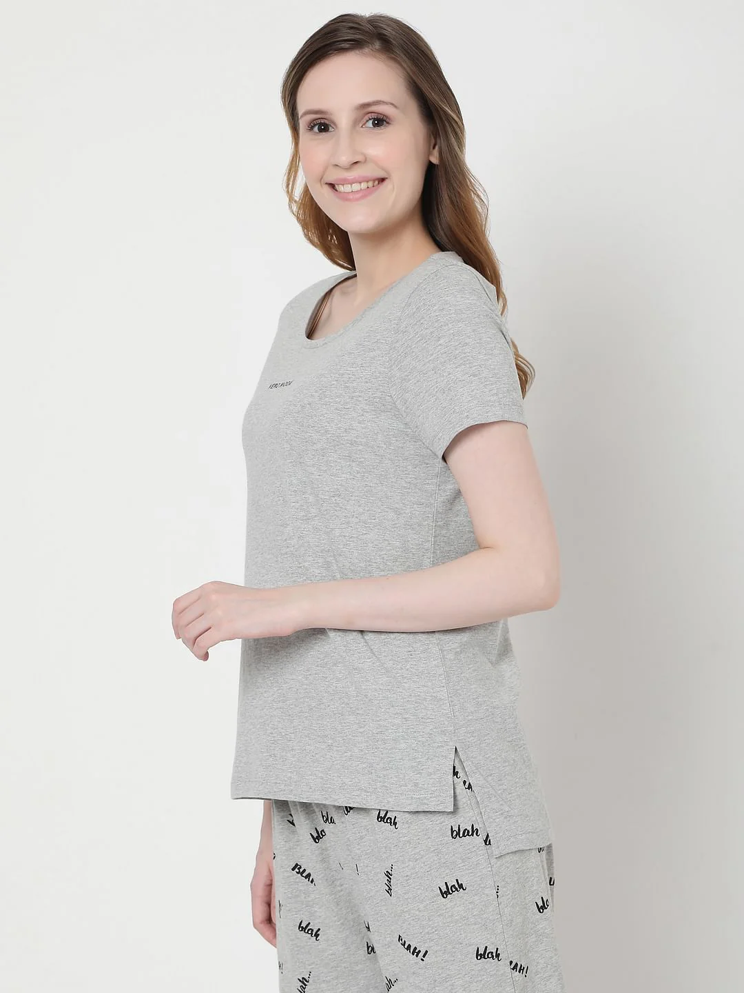 Grey Printed T-Shirt & Joggers Set - Image 3