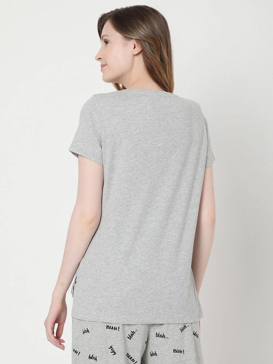 Grey Printed T-Shirt & Joggers Set - Image 4