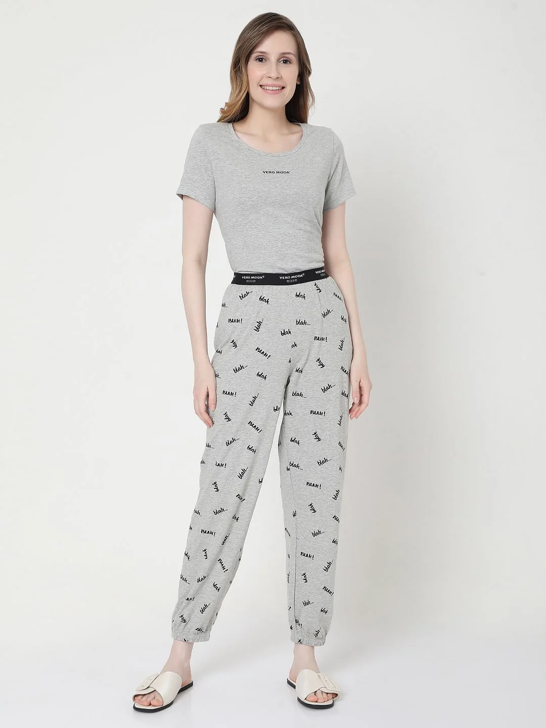Grey Printed T-Shirt & Joggers Set - Image 5