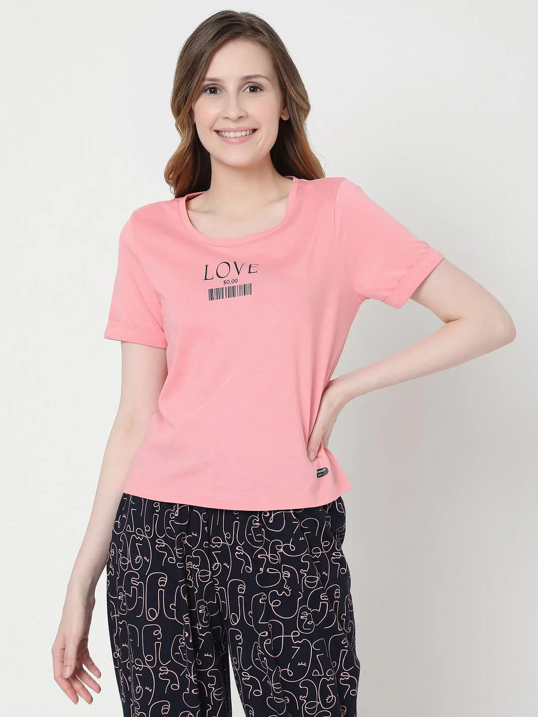 Pink & Blue Joggers & T-Shirt Set - Image 2