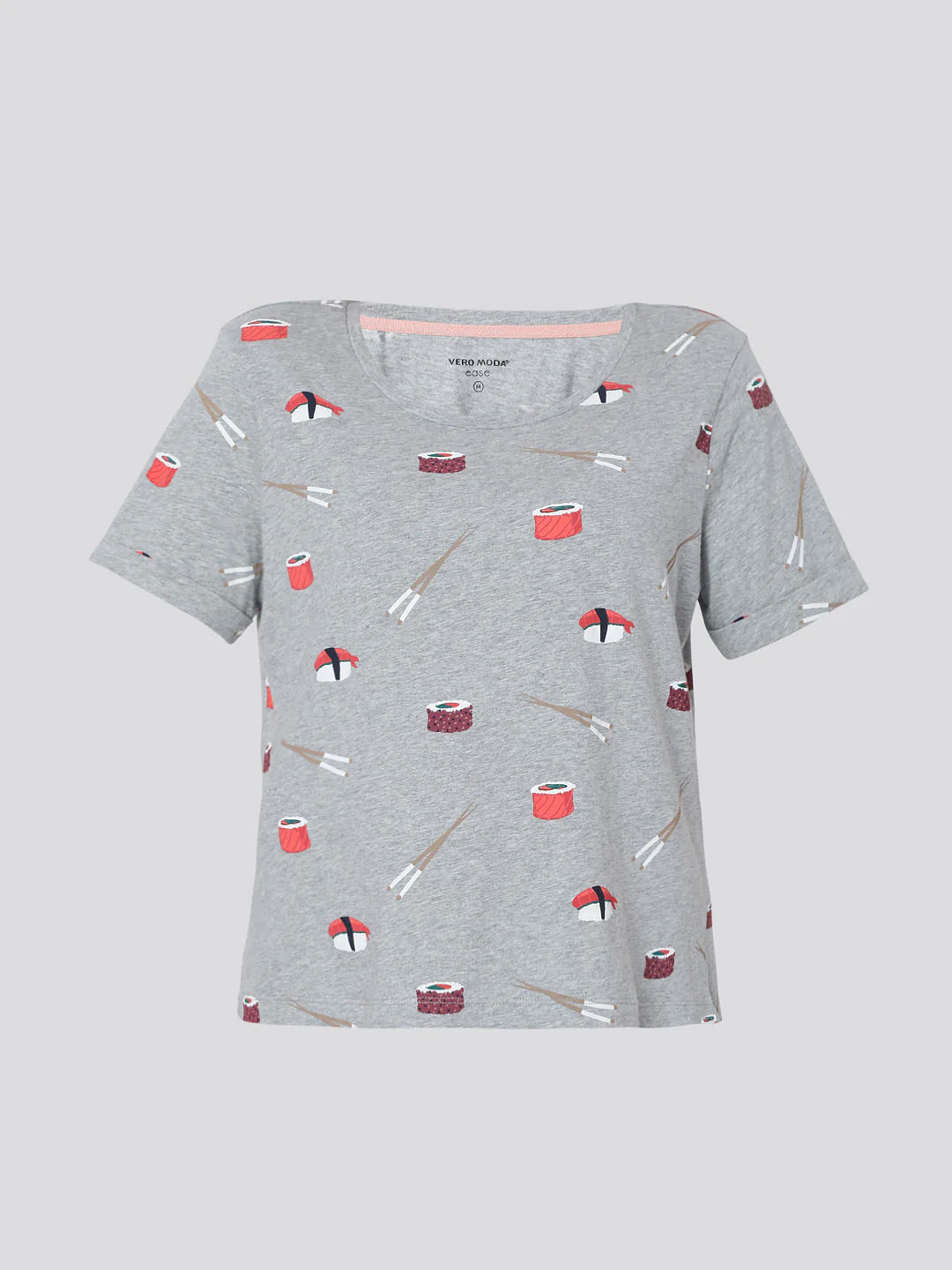 Grey Sushi Print Shorts & T-Shirt Set - Image 8