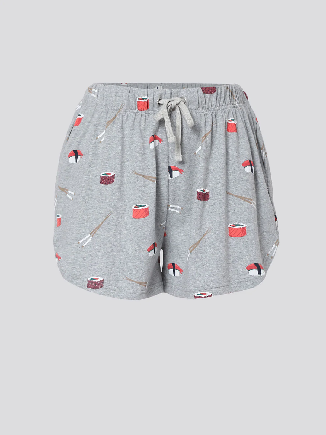 Grey Sushi Print Shorts & T-Shirt Set - Image 9