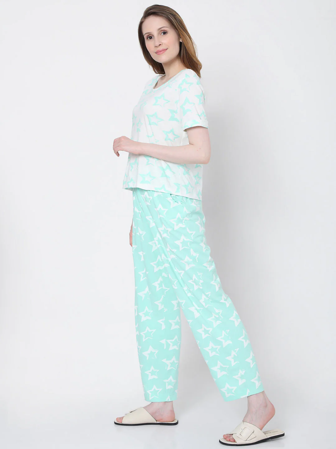 Green Star Print Pyjama Set - Image 3